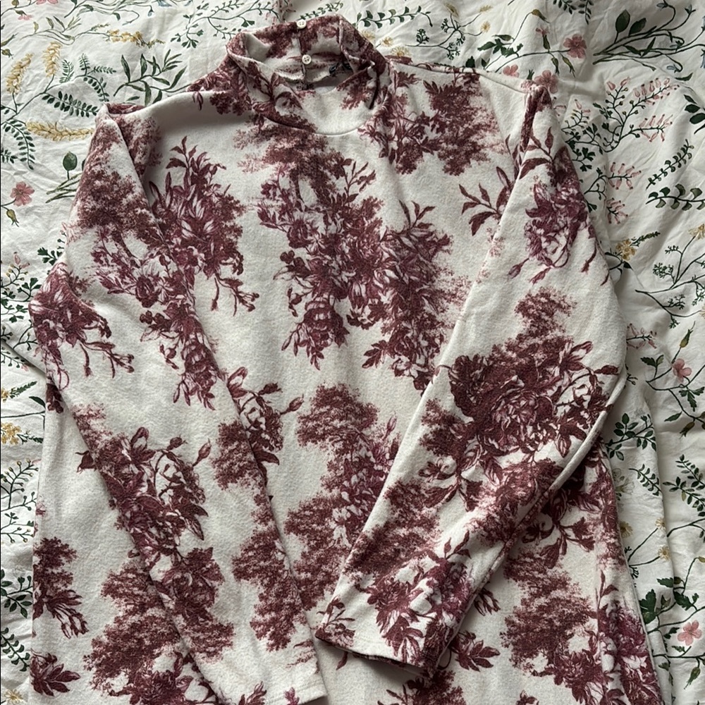Zara Midi, Medium Weight 3/4 length sleeve Floral Dress
